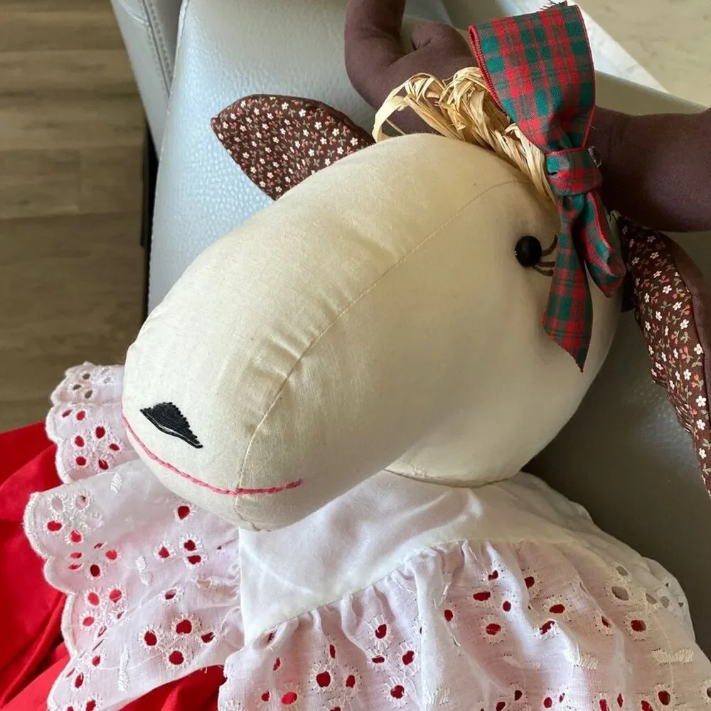 Christmas Reindeer Large Cloth Doll